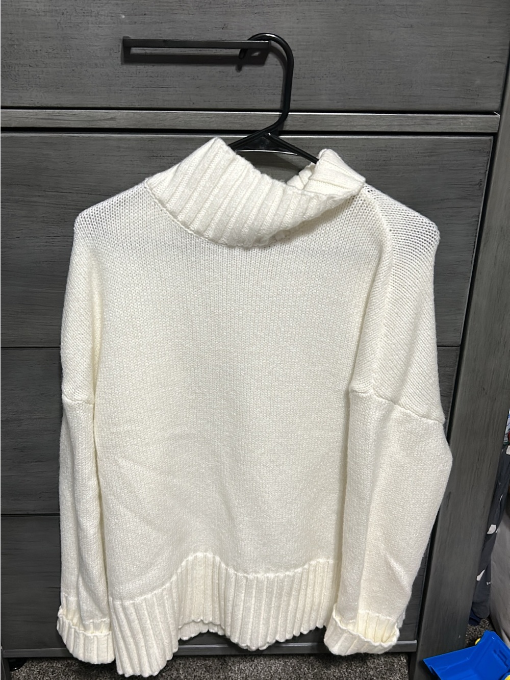 Women's Cream Cowl Neck Sweater - Cozy Knit Pullover